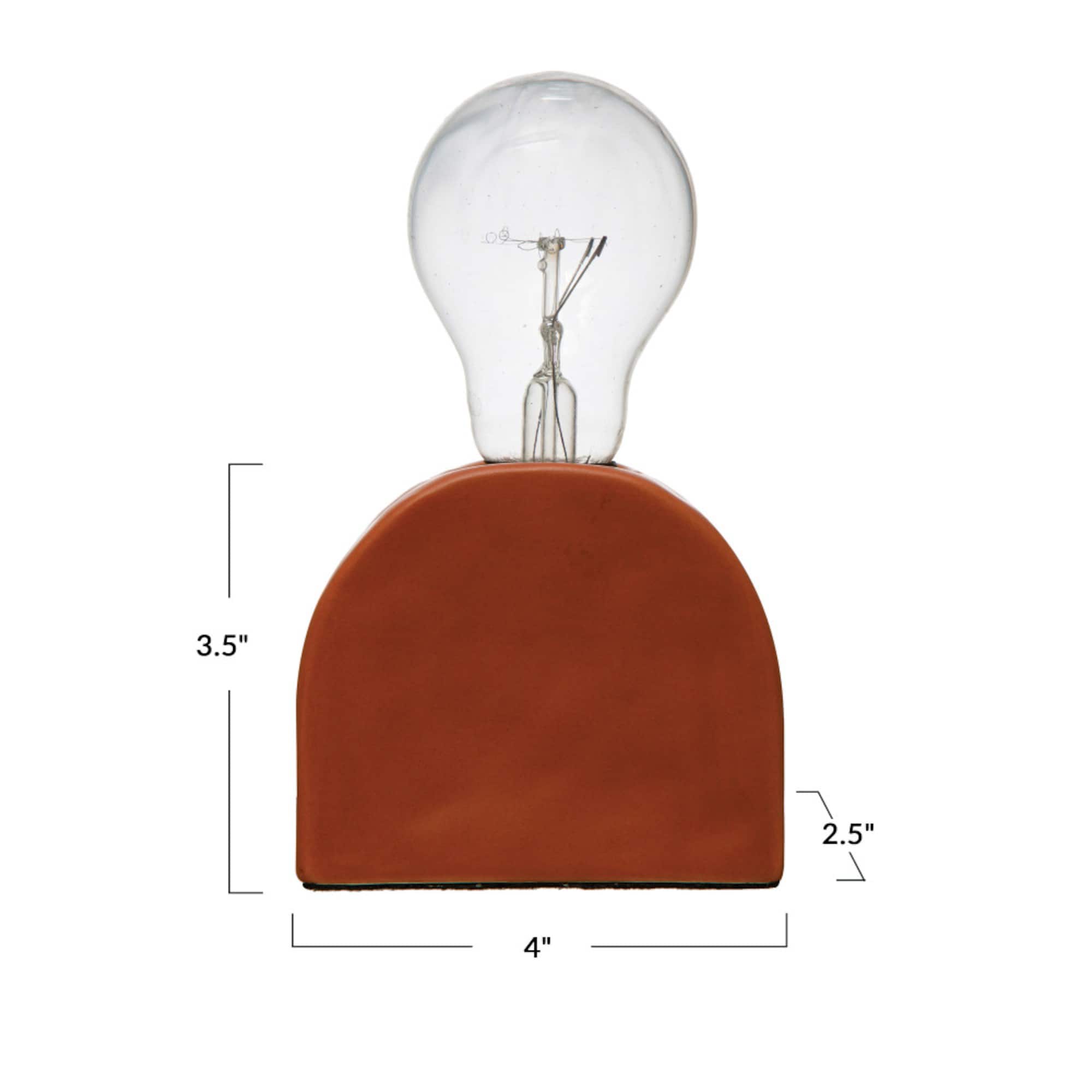 Hello Honey® 4" Scandinavian Terracotta Exposed Bulb Table Lamp